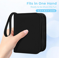 Classeur de cartes à collectionner personnalisé avec impression, 1 pochette, mini classeur noir avec pochettes amovibles pour 80 cartes