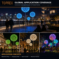 Toprex extérieur fibre optique pissenlit décoration fleur led lampe sur pied led pissenlit décoratif vacances motif lumières