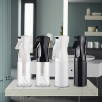 BORUI 200ml/300ml/500ml Pulvérisateur à pompe réutilisable en plastique pour cosmétiques, brume fine continue, coiffure, sérigraphie