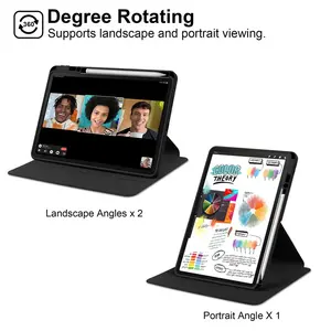 360 °   Funda Giratoria de Cuero de Lujo para Tablet <span class=keywords><strong>Huawei</strong></span> <span class=keywords><strong>MatePad</strong></span> 11 2021/2023 <span class=keywords><strong>10.9</strong></span> Pulgadas DBY-W09, Cubierta Protectora Acrílica a Prueba de Golpes - Product Image 4