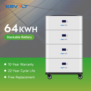 แบตเตอรี่โซลาร์เซลล์แบบเรียงซ้อนได้ KEVOLT 5kWh 10kWh 16kWh แบตเตอรี่ลิเธียม 48V LiFePO4 ชุดแบตเตอรี่สำรองพลังงานสำหรับบ้าน - Product Image 1