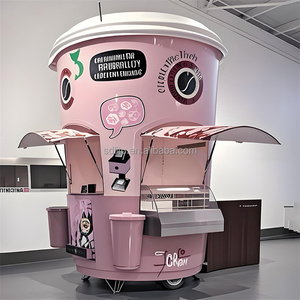 Food Truck Móvil Multifuncional, Remolque de Comida Personalizado en Forma de Taza de Café, Carrito para Venta de Helado, Postres, <span class=keywords><strong>Pizza</strong></span> y Catering - Product Image 1