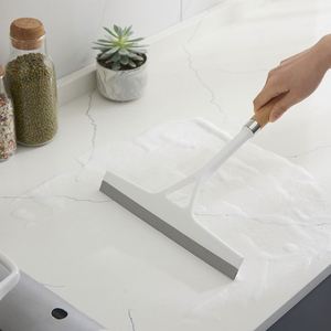 Nettoyeur de vitres de voiture en bois à jet d'eau, brosse de nettoyage de douche, raclette de salle de bain avec poignée en plastique - Product Image 5