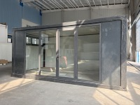 Maison conteneur pliable extensible de 20 pieds, villa préfabriquée moderne en acier, bureau, hôtel, poste de garde
