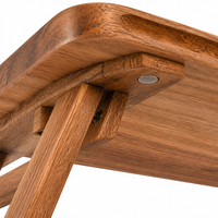 Plateau de service pliable à 3 niveaux en bois d'acacia pour présentation de desserts, charcuterie, fêtes, mariages, Noël