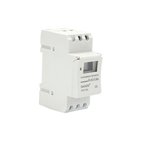 Venta al por mayor DHC15A LCD 24 horas Control de Tiempo semanal temporizador Digital programable interruptores Mini carril Din basado mecánicamente