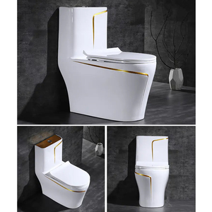 Bagno di lusso integrato water closuin ceramica one piece sciacquone <span class=keywords><strong>WC</strong></span> bianco con linee colorate <span class=keywords><strong>disegno</strong></span> <span class=keywords><strong>wc</strong></span> - Product Image 6