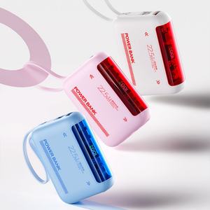 Banco de Energía Portátil de 10000mAh con Cable Integrado de 22.5W, Mini Banco de Energía Multifuncional para Teléfonos Inteligentes - Product Image 2