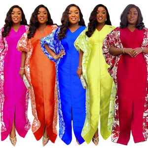 Nuevo Vestido Africano Talla Grande 2026 con Estampado de Patchwork, Túnica Musulmana de Poliéster con Mangas Largas, Ropa para Mujer - Product Image 1