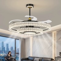 Nouveau modèle 2026 : Ensemble d'éclairage intelligent haut de gamme pour salon, style italien minimaliste, avec ventilateur et lumière, CRI élevé