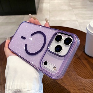 Funda Magnética Transparente con Brillantina y Diseño de Estrella de Diamantes para iPhone 17 Pro Max, Resistente a Impactos - Product Image 4