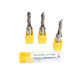 Fresa compuesta TCT de dos filos de 12.7*8*30, con filo espiral para ranurado y corte de letreros de acrílico y PVC - Product Image 1
