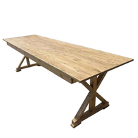 Q-83 Vintage Harvest Klappbarer Tisch aus Rohholz, wiederverwerteter Eichenholztisch für Esszimmer und Foyer, prächtiger Bauernhaus-Esstisch für gehobene Mahlzeiten