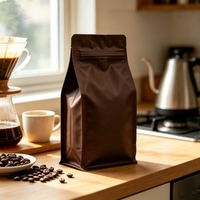 Sachets à fond plat personnalisés imprimés, transparents argentés, refermables, anti-odeur pour thé, café, noix, aliments pour bébés, aliments pour animaux de compagnie