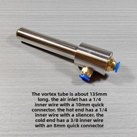 Système de refroidissement à air comprimé par tube vortex, coque en acier inoxydable pour refroidissement d'outils de découpe de machines-outils CNC