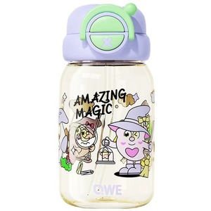 Owe Kids Magic Straw Water Bottle 500ml Ppsu Lightweight Outdoor Use - Product Image 1