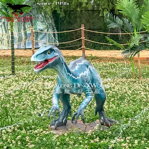 Amusement Park Exhibition Small Fiberglass Statue Dinosaurs