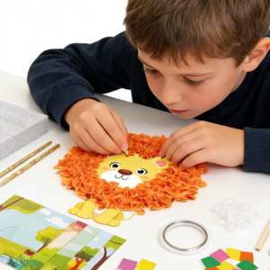 Kit de loisirs créatifs éducatif tout-en-un pour enfants, thème <span class=keywords><strong>animaux</strong></span> de la jungle, avec motifs de lions à réaliser soi-même - Product Image 6