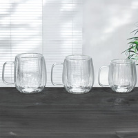 Ensemble de 2 tasses à expresso en verre à double paroi isolées, compatibles lave-vaisselle, technologie Heat Reveal, légères, pour dose simple