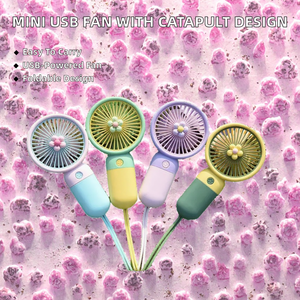 Cầm tay mini fan hâm mộ, xách tay, USB sạc, thuận tiện, sáng tạo nhỏ fan hâm mộ, catapult Túi cầm tay fan hâm mộ, món quà sinh nhật. - Product Image 4