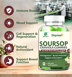 Winstown Soursop Graviola Gummies For Immune Mood Cell Regeneration Support Digestion Antioxidant Vegan Dietary Supplement Gummy - Product Image 6