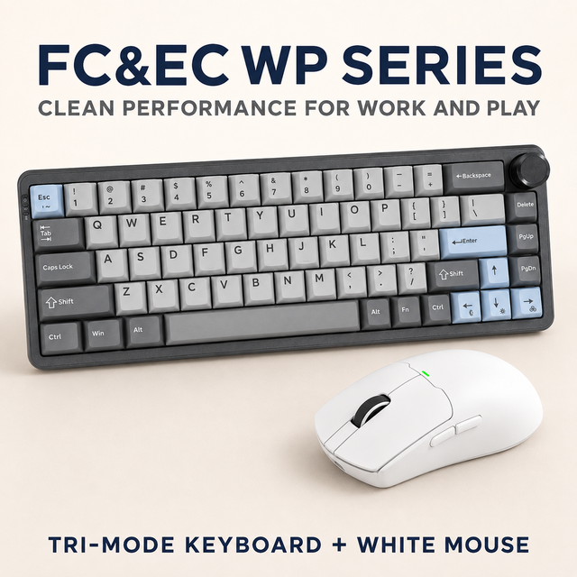 RGB Backlit Mechanical Keyboard Two Point Four GHz Wireless Mouse Combo USB C Compact Workstation Gaming Set