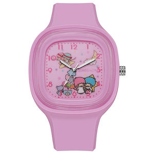<span class=keywords><strong>Kawaii</strong></span> Pink Silicone Sanrion Square Candy <span class=keywords><strong>Watch</strong></span> Niños Relojes de pulsera Navidad Regalo de Navidad Estudiantes Niñas Niños - Product Image 4
