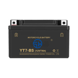 Batterie de moto AGM Shangwei YT7-BS 12V 7Ah pour scooter et moto - Product Image 1