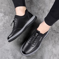 BAEWOON B33 – chaussures décontractées pour hommes, en cuir PU respirant, chaussures de travail à lacets, baskets respirantes, chaussures de course, chaussures de sport pour hommes