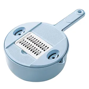 Multifunction Vegetable Cutter with Drain Basket Vegetable Onion Chopper Veggie Shredder Grater Portable Slicer Kitchen - Product Image 1