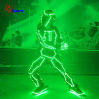 Costume de robot lumineux LED pour adulte, tenue scintillante avec lumières vives pour les fêtes, les spectacles, les événements nocturnes, les divertissements sur scène