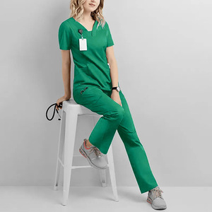 Set di uniformi mediche all'ingrosso per chirurgia, veterinaria, odontoiatria, infermieri, top e pantaloni da <span class=keywords><strong>lavoro</strong></span> per donne medico - Product Image 1