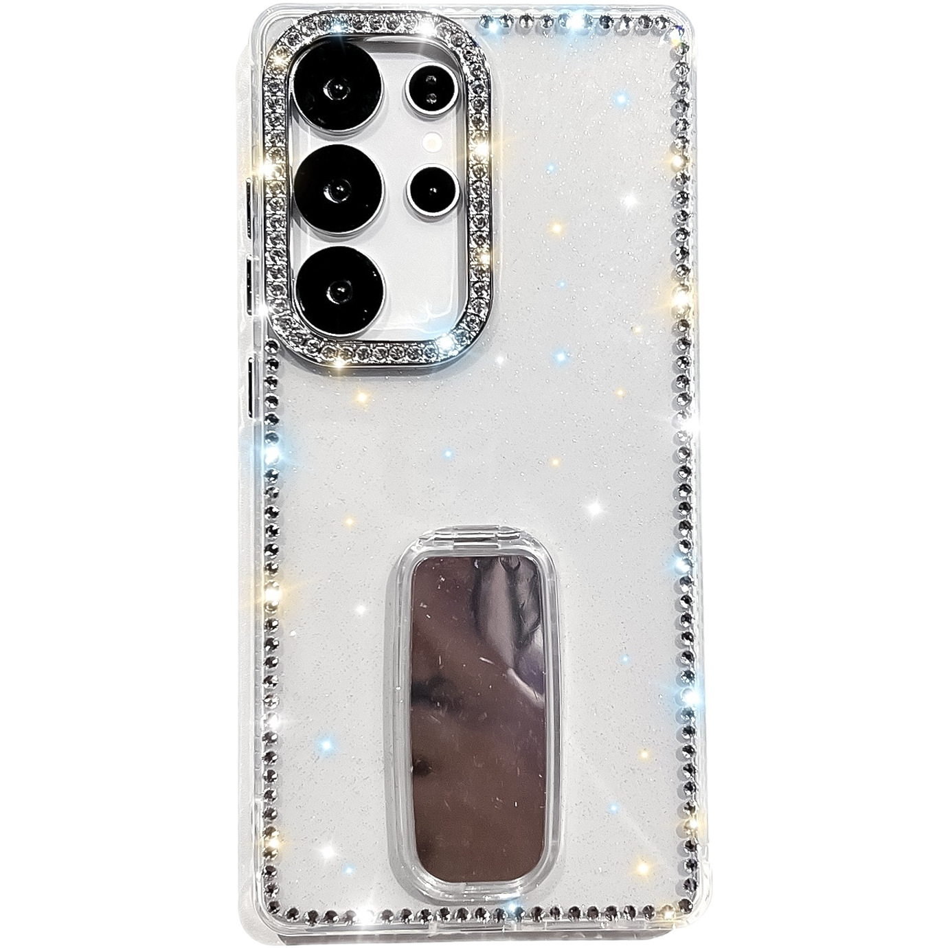 Supporto per specchio trasparente glitterato