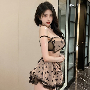 Lemon Story Lingerie Sexy Mesh Backless Bow Skirt Maid Nightgown 9081 Women Sleepwear - Product Image 4