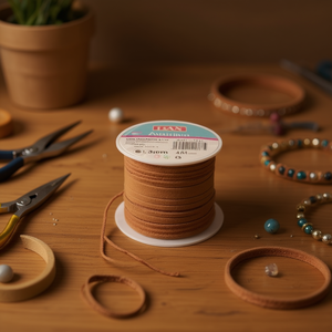 Nastro in camoscio ILAN 0,3 cm x 4 m marrone per la creazione di gioielli - Product Image 3