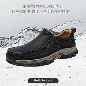 Mocassins de sport décontractés pour hommes en cuir PU à semelle épaisse, nouvelle collection grande taille, style tendance à enfiler pour l'été et l'automne - Product Image 2