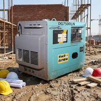 VISION 6000W Generator Diesel Portabel Senyap 6KW Genset Cadangan Rumah Tangga Starter Elektrik Fasa Tunggal ATS 50/60Hz DG7500LN