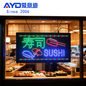 Nhật Bản Nhà Hàng Trong Nhà Treo 60X30Cm Cao Sáng Nhấp Nháy Điện Tử LED <span class=keywords><strong>Sushi</strong></span> Đăng Board Dẫn Mở Đăng Ký - Product Image 2