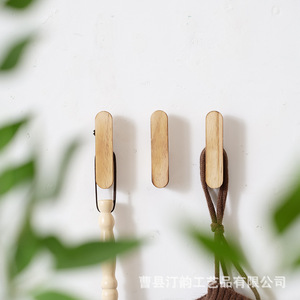 Wooden wall-mounted towel rack for home bathroom and toilet, wooden <b>kitchen</b> <b>paper</b> towel rack - Product Image 5