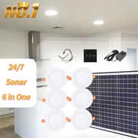 Système de Conduit de Lumière Solaire LED 6 Panneaux LED Capteur Radar Jour/Nuit IP44 pour Usine Commerciale Maison Jardin Bureau