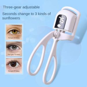 Portable Electric Heated Eyelash Curler Quick <b>Heating</b> <b>USB</b> Charging LCD Temperature Control Long-Lasting Curls Plastic Beauty - Product Image 2