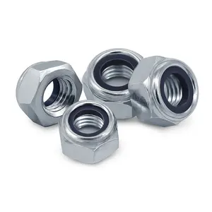 Hex Nylon Insert Lock Nut Stainless Steel Nylon Locking Nut