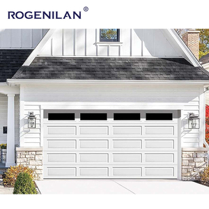Portes <span class=keywords><strong>de</strong></span> garage en aluminium <span class=keywords><strong>de</strong></span> style Bridgeport personnalisées Rogenilan avec fenêtres en plexiglas supérieures <span class=keywords><strong>porte</strong></span> coulissante <span class=keywords><strong>de</strong></span> cour sur rail - Product Image 6