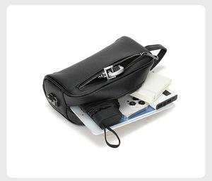 Pochette d'affaires pour homme en PU, sac à main sous le bras, fermeture éclair, plusieurs poches, étanche, antivol, réduction <span class=keywords><strong>de</strong></span> la charge, trousse <span class=keywords><strong>de</strong></span> toilette et cosmétiques - Product Image 4