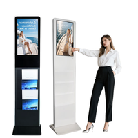 Exhibidor de Folletos con Pantalla LCD de 21.5 Pulgadas, Porta Revistas con Pantalla Full HD, CMS en la Nube, Control Remoto, Reproductor de Publicidad para Hotel