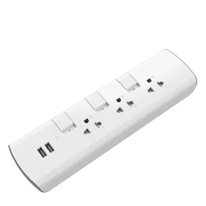 factory wholesale TISI OEM 4 Way 2 USB With Switch Power Strip Safety Plug Thailand Socket