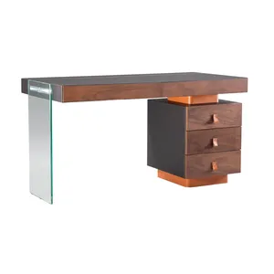Mesa de oficina de diseño simple y moderno, escritorio de estudio con cajón lateral, precio competitivo