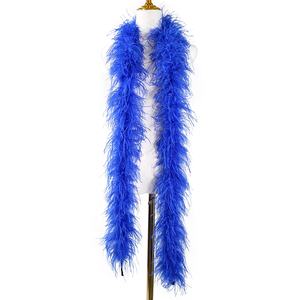 Venta barata lista para enviar Boa de plumas de avestruz de varios colores de 5 capas para mujer vestido de baile falda accesorios decorativos - Product Image 3