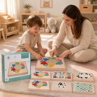 Jeu de société multifonctionnel en bois 6-en-1 personnalisé OEM : Dames chinoises, Ludo, Gomoku, Serpents et Échelles, Solitaire – Jouet éducatif pour la famille et les fêtes