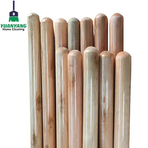 Harga bagus kayu pernis kayu kayu pegangan sapu sapu kayu Broomstick kualitas tinggi jual panas lantai pembersih disesuaikan Pvc